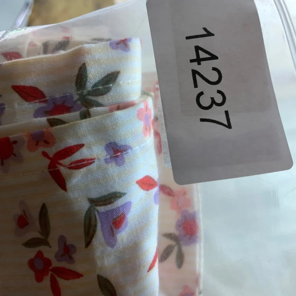 Pillowfort Flat Sheet Twin Pink White Floral Striped Cotton Oeko-Tex Bedding